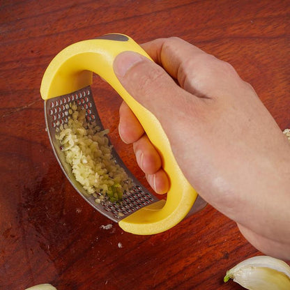 Stainless Steel Garlic Press & Masher – Heavy Duty Manual Kitchen Tool