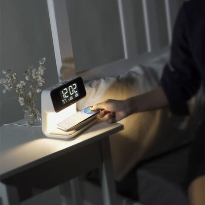 3-in-1 Bedside Lamp with Wireless Charger, LCD Display & Alarm Clock