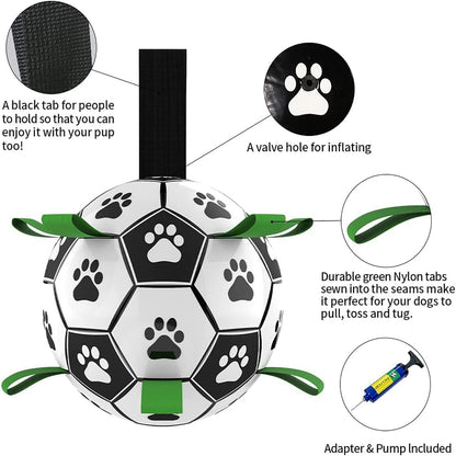 Interactive Dog Soccer Ball | Inflatable Training Toy for Large Dogs