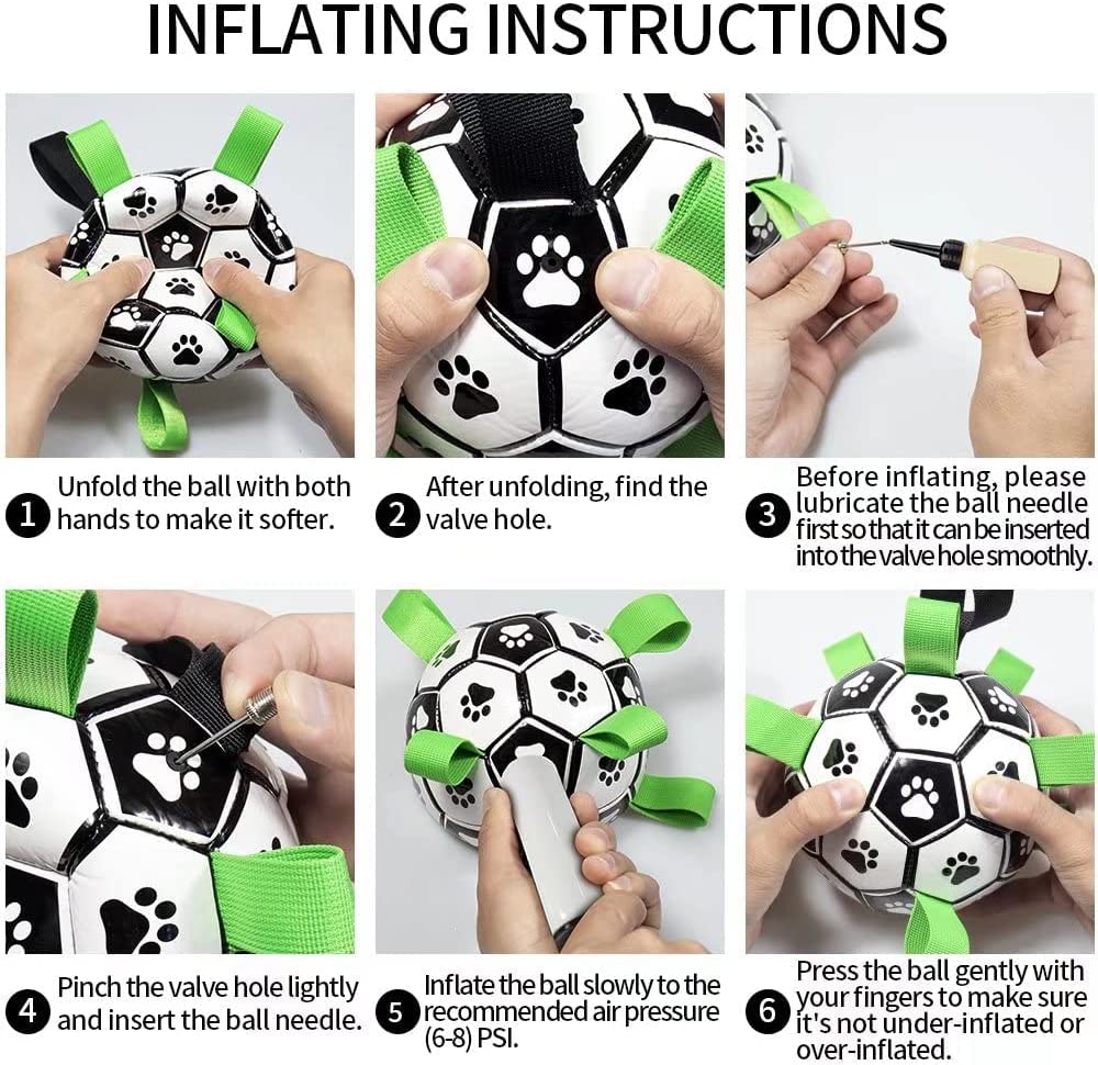 Interactive Dog Soccer Ball | Inflatable Training Toy for Large Dogs