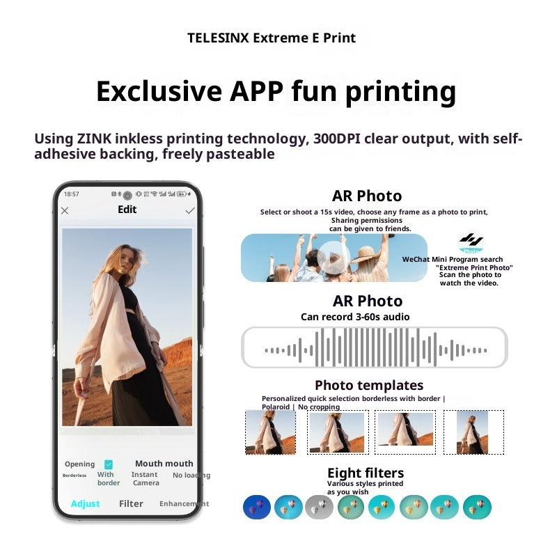 Pocket Photo Printer Portable Small