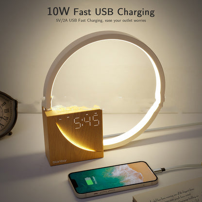 Dimmable Bedside Lamp with Natural Sounds & Built-in Alarm Clock