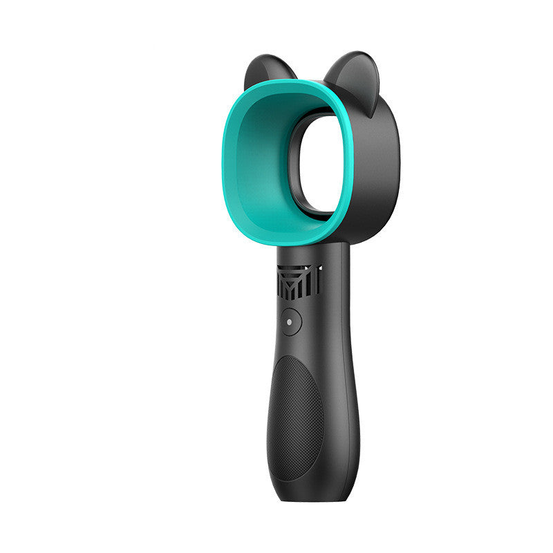 Mini held bladeless fan
