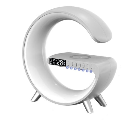 Smart G Shape LED Lamp – Bluetooth Speaker, Wireless Charging & App Control