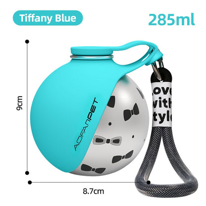 Portable Dog Water Bottle | Stainless Steel Pet Travel Bowl