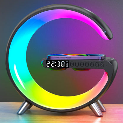 Smart G Shape LED Lamp – Bluetooth Speaker, Wireless Charging & App Control