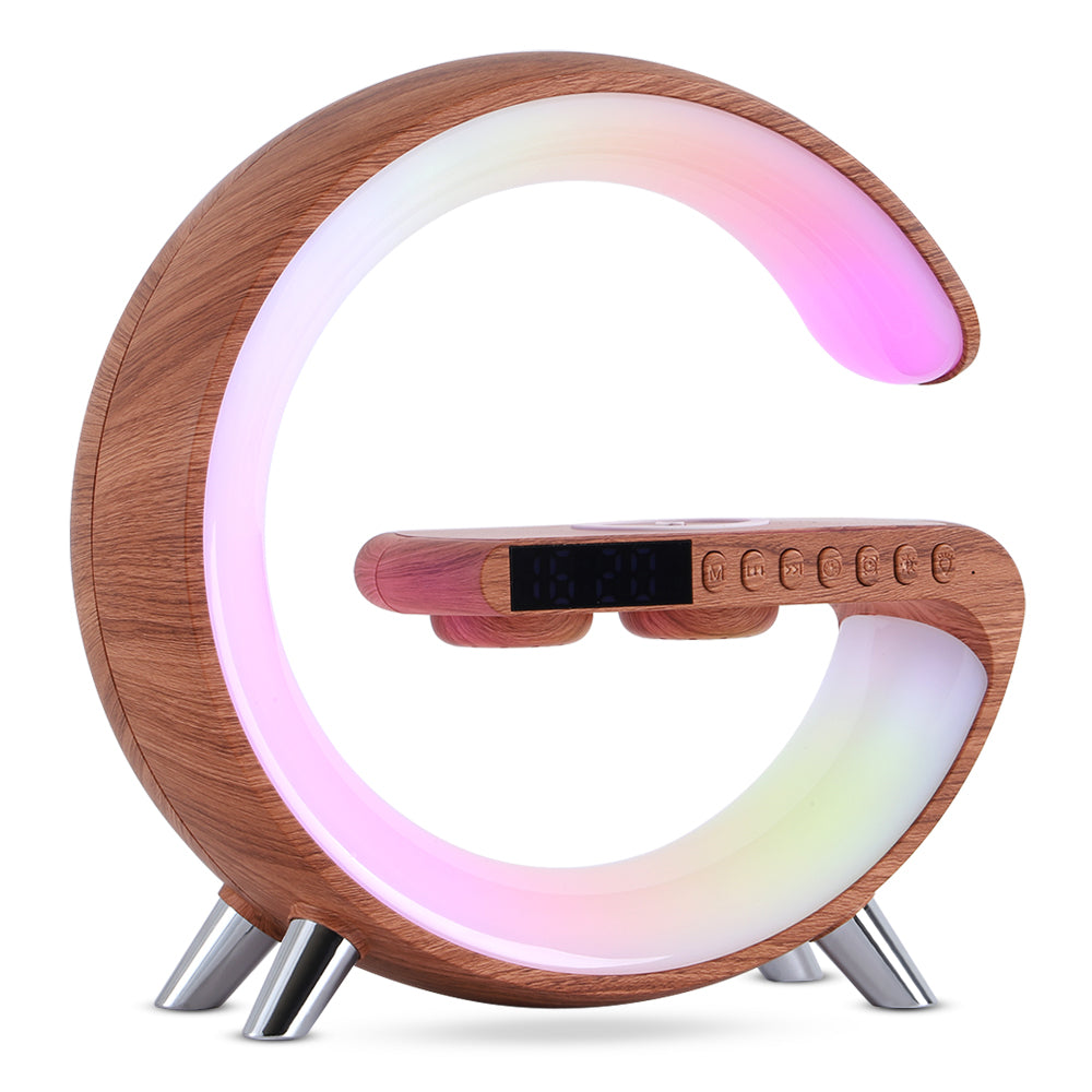 Smart G Shape LED Lamp – Bluetooth Speaker, Wireless Charging & App Control