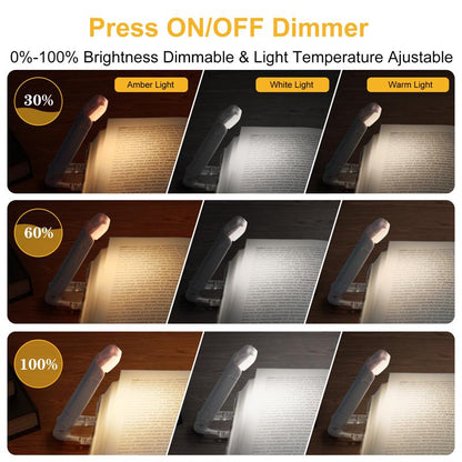 LED USB Rechargeable Book Light – Adjustable Clip Reading Lamp