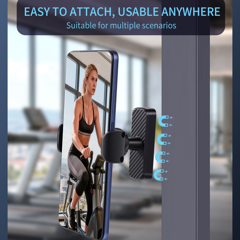Portable Strong-Magnet Ball-Head Base Phone Stand For The Gym