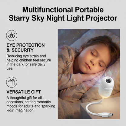Star Projector Night Light | USB Starry Sky Lamp for Bedroom
