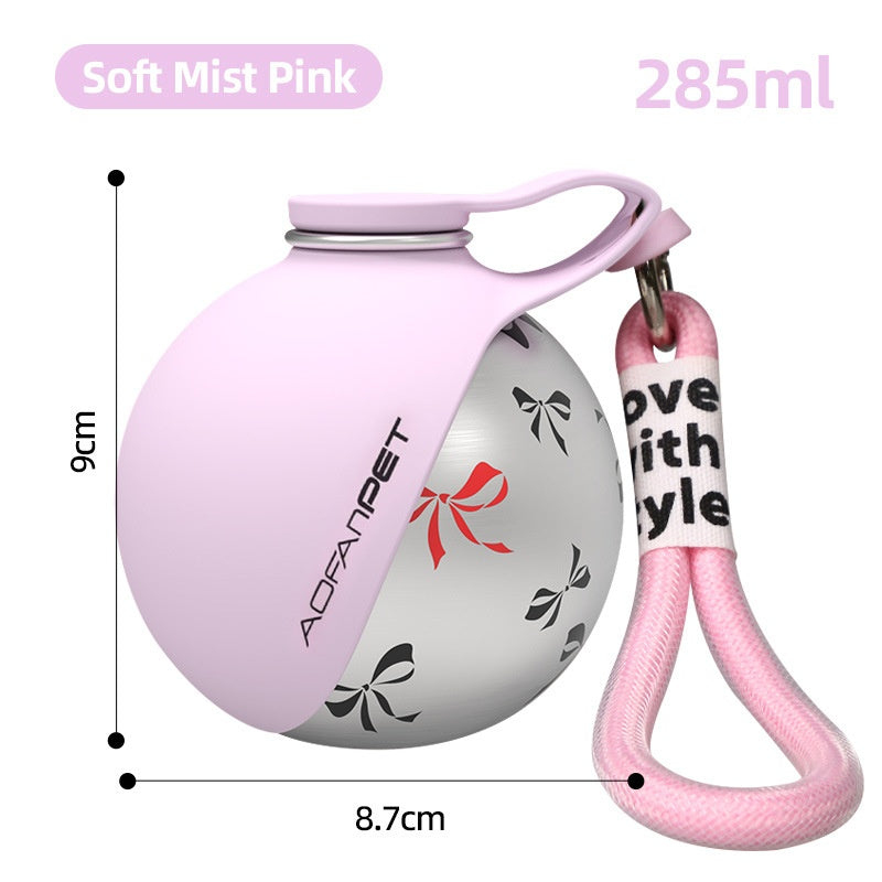 Portable Dog Water Bottle | Stainless Steel Pet Travel Bowl