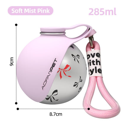 Portable Dog Water Bottle | Stainless Steel Pet Travel Bowl