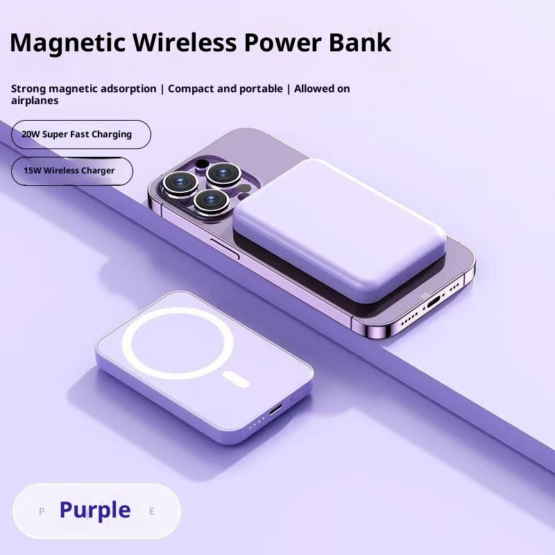 Bi-directional Fast Charging Magnetic Wireless Power Bank