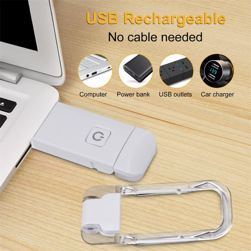 LED USB Rechargeable Book Light – Adjustable Clip Reading Lamp