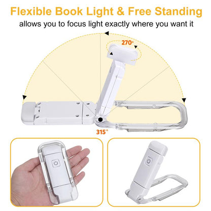 LED USB Rechargeable Book Light – Adjustable Clip Reading Lamp