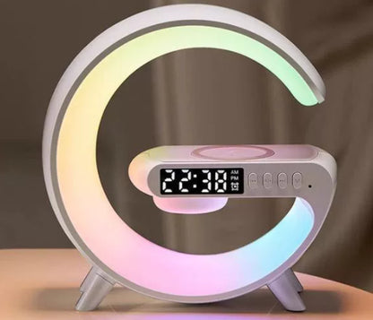 Smart G Shape LED Lamp – Bluetooth Speaker, Wireless Charging & App Control