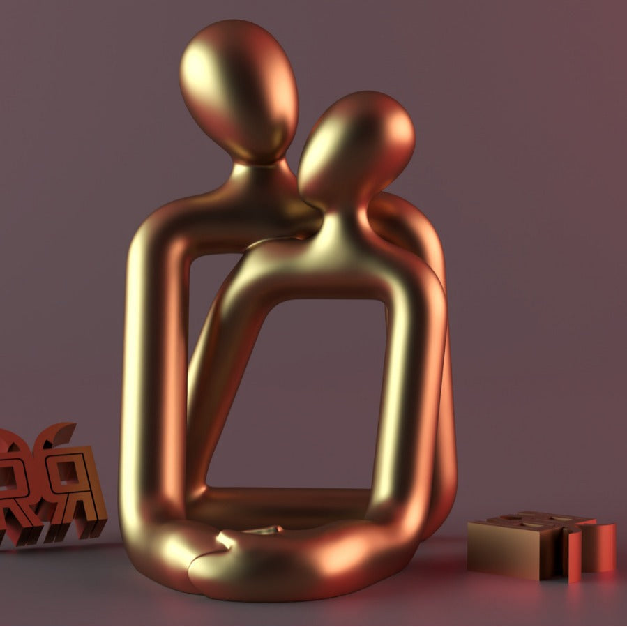 Loving Couple Figurine – Elegant Resin Home & Office Desk Decor